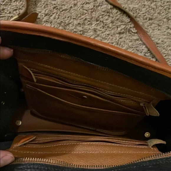 Dooney & Bourke Black and Brown Leather Handbag - Picture 2 of 5